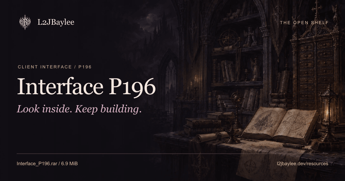 Interface P196 branded archive cover
