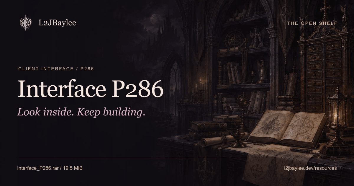 Interface P286 branded archive cover
